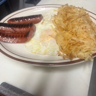 Two Eggs with Smoked Sausage Platter