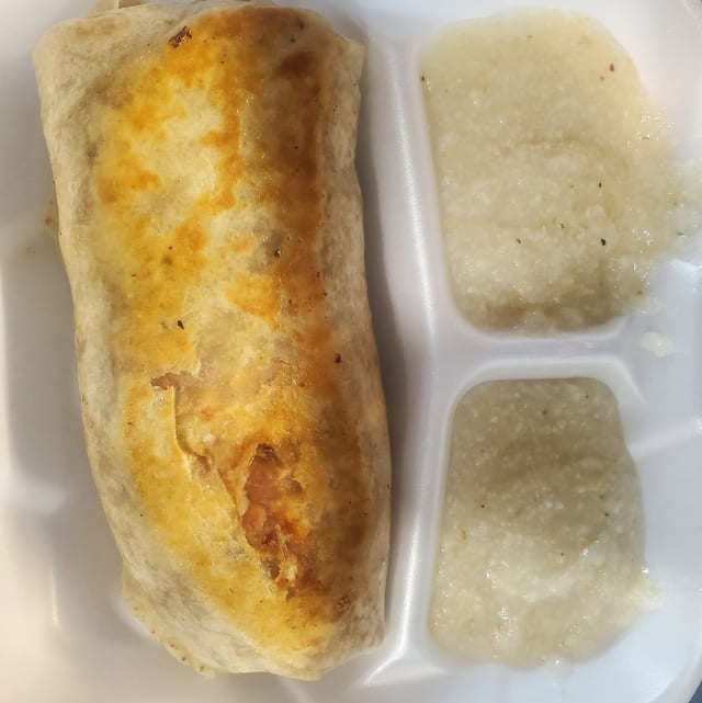 Chori Pollo Burrito.