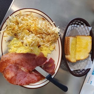 Two Eggs with Country Ham or Smoked Ham Platter