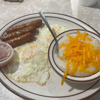 Two Eggs with Link Sausage Platter