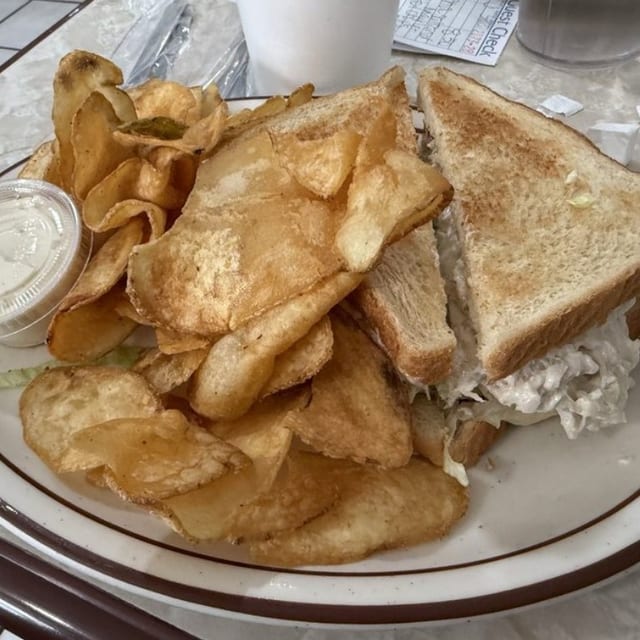 Homemade Chicken Salad Sandwich.