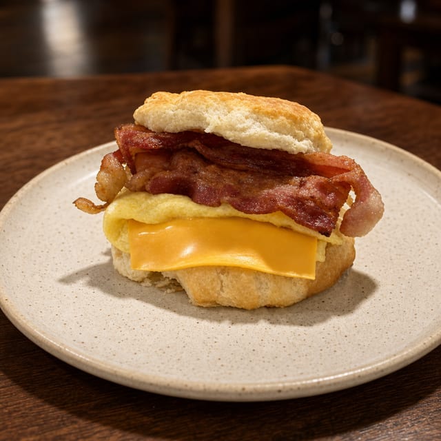 Bacon with Egg Biscuit.