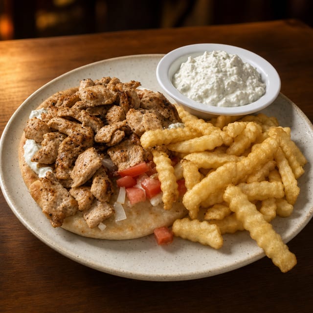 Chicken Souvlaki Wrap.