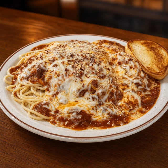Spaghetti with Meat Sauce Pasta.