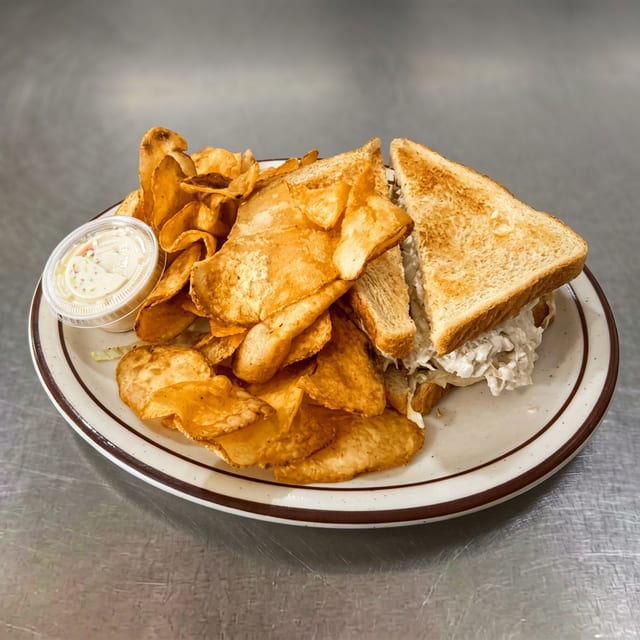 Homemade Chicken Salad Sandwich.