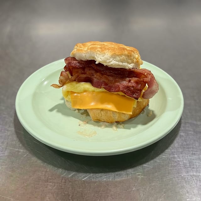 Bacon with Egg Biscuit.