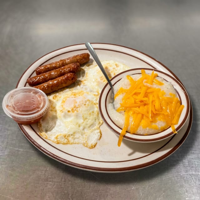 Two Eggs with Link Sausage Platter.
